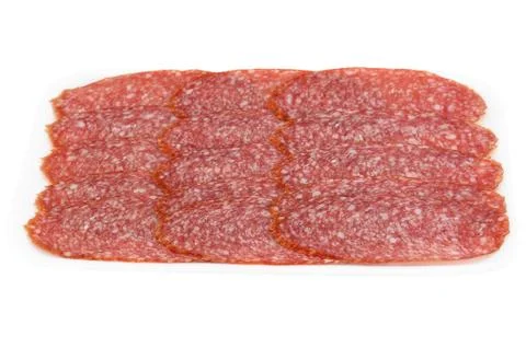 Slices of salami Stock-Fotos