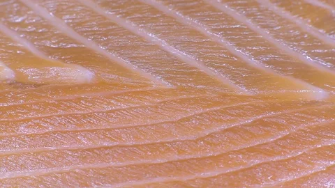 Slices of salmon  Stock Footage 82794653