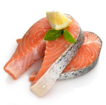 Slices of salmon Stock Photos