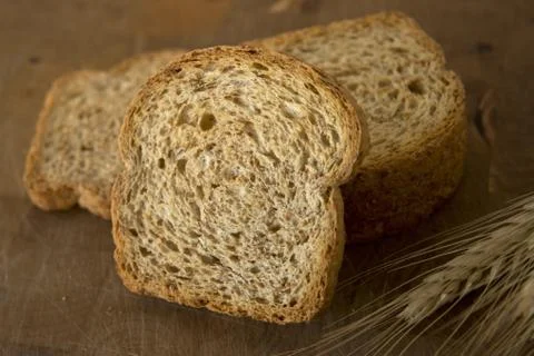 Slices of sliced bread Stock Photos