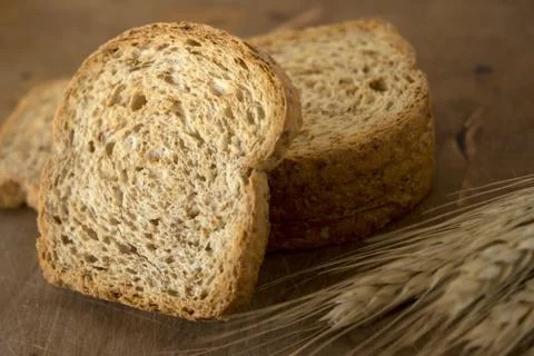 Slices of sliced bread Foto stock