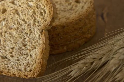 Slices of sliced bread Stock Photos