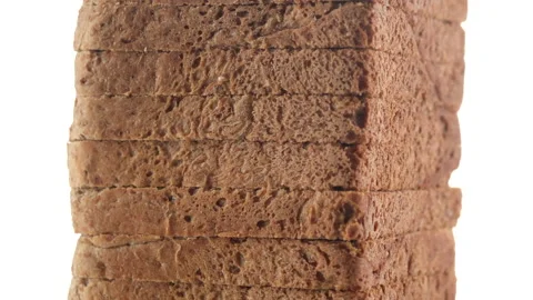 Slices toast bread isolated on white background Stock Footage 152125467