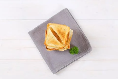 Slices of toasted bread Stock Photos