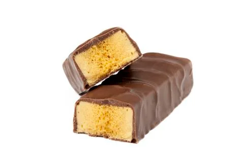 Slices of two chocolate bars Stock Photos
