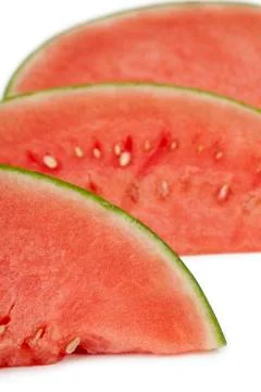 Slices of watermelon close up Stock Photos