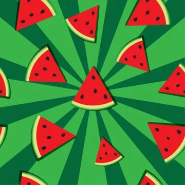 Slices of watermelon Stock Illustration