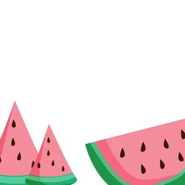 Slices of watermelon Stock Illustration