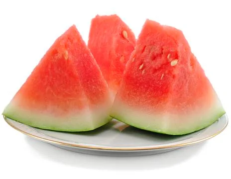 Slices of watermelon Stock Photos