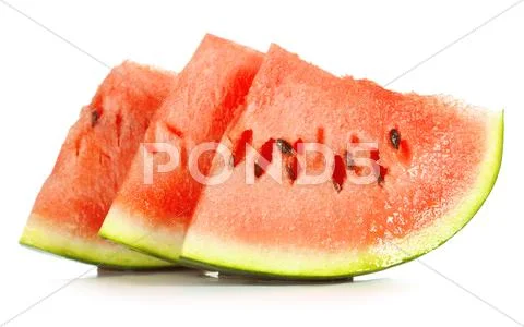 Slices of watermelon Stock Photos