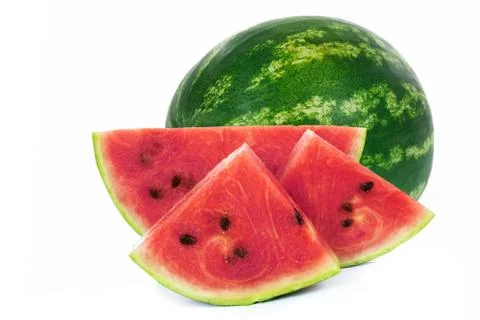 Slices of watermelon Stock Photos