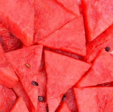 Slices of watermelon Stock Photos