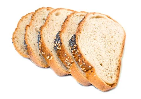 Slices of wheat bread Foto stock