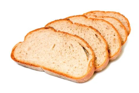 Slices of wheat bread Stock Photos