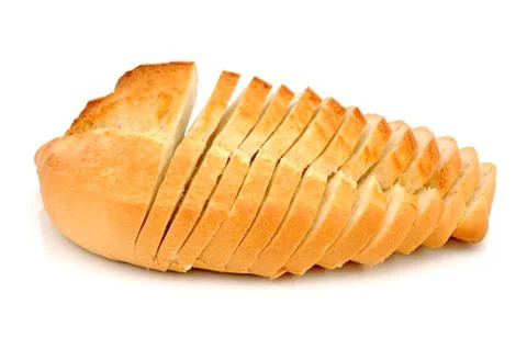 Slices of white bread Stock Photos
