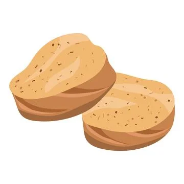 Slices of white bread vector isolated on a white background Illustrazione stock
