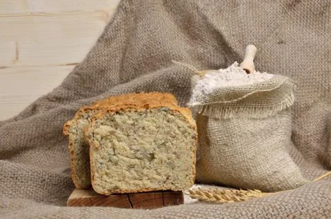 Slices of Whole Grain Bread Stock Photos