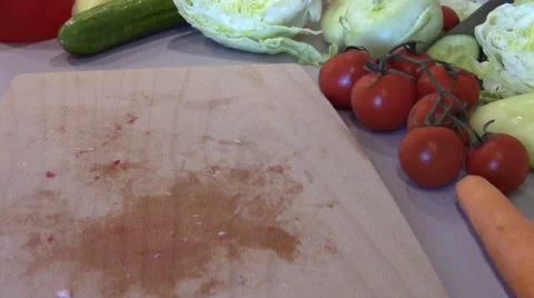 Slicing beef Stock Footage 46740959