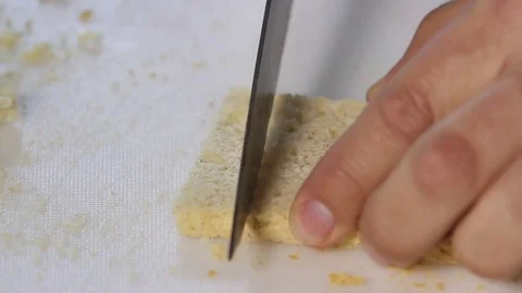 Slicing bread Stock Footage 77046415