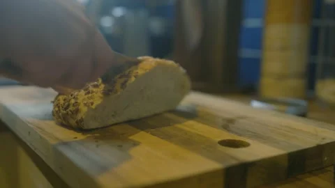 Slicing Bread Stock Footage 286811850