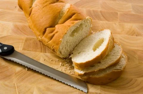 Slicing bread Stock Photos