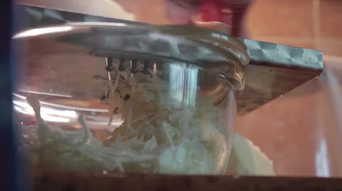 Slicing Cabbge, salad Stock Footage 61493014