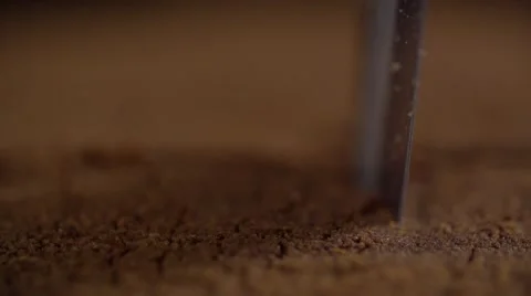 Slicing cake with knife Stock Footage 64692513