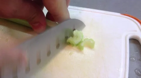 Slicing celery Stock Footage 51173416