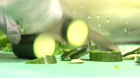 Slicing Cucumbers 2 Stock Footage 57703430