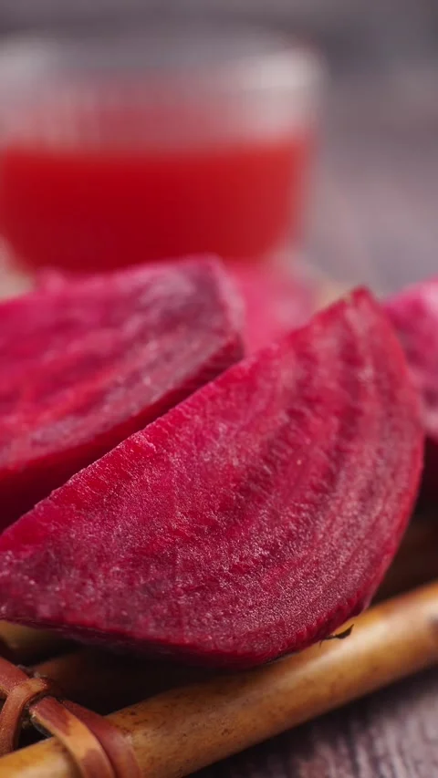 Slicing fresh beets for salad preparation at home Stock Footage 336702528