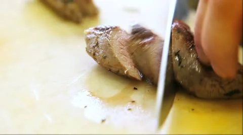 Slicing Lambfilet 動画素材 10597683