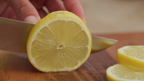 Slicing Lemon Stock Footage 260321180