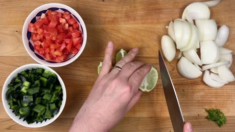 Slicing a Lime Stock Footage 318656450