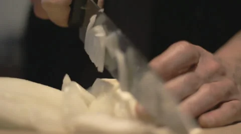 Slicing an onion Stock Footage 36082095