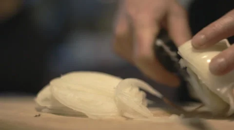 Slicing an onion Stock Footage 36086474