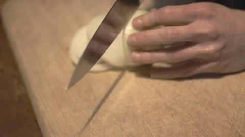 Slicing an onion Stock Footage 36087212