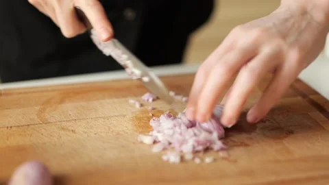 Slicing onions Stock Footage 203896094