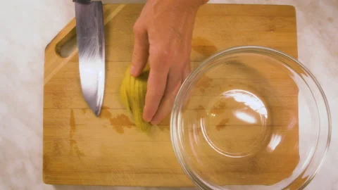 Slicing a pear Stock Footage 162128033