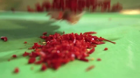 Slicing pepper Stock Footage 71728283