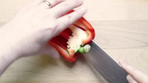 Slicing red pepper Stock-Footage 281905808