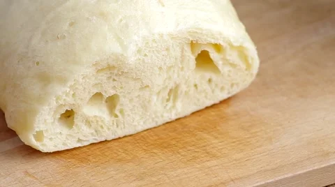 Slicing  Steamed dumpling with dental floss Stock Footage 45884759