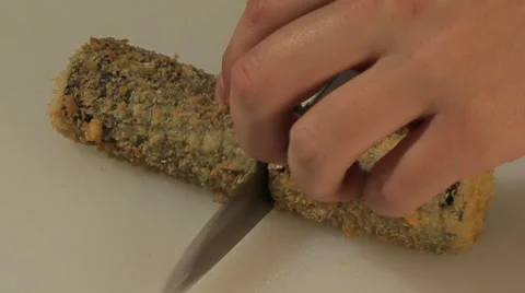 Slicing sushi restaurant Stock Footage 48948520