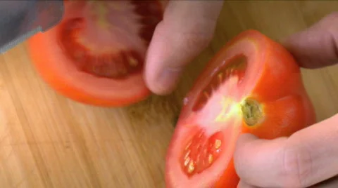 Slicing a Tomato Video stock 730665