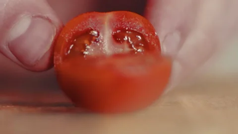 Slicing a tomato Stock Footage 285155580