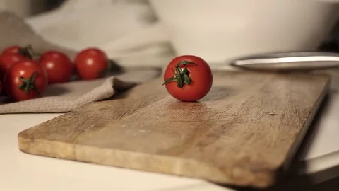 Slicing tomatoes Stock Footage 72228451