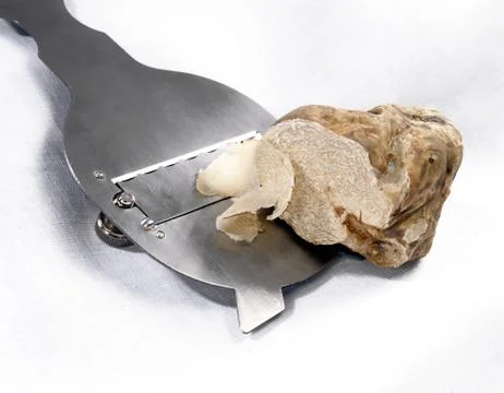 Slicing a white truffle Stock Photos