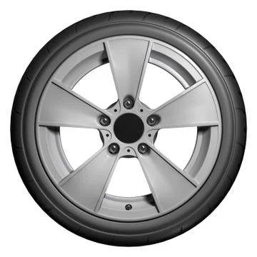 Slick wheels 3D render 库存插图