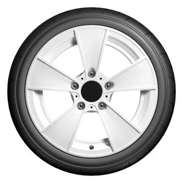 Slick wheels 3D render Stock Illustration