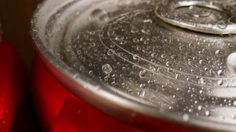 Slide along a can of cola close-up. Stock-Footage 147669721