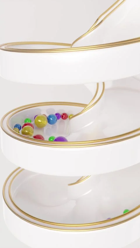 Slide Balls Loop 3D animation Stock Footage 267004730